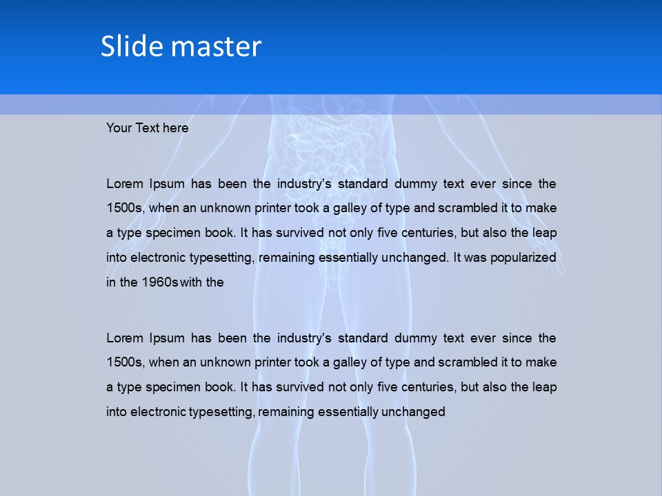 Blue Medical Illustration PowerPoint Template