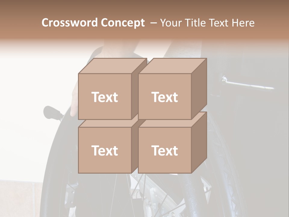 A Man In A Wheelchair Holding The Wheel Of A Wheel Chair PowerPoint Template