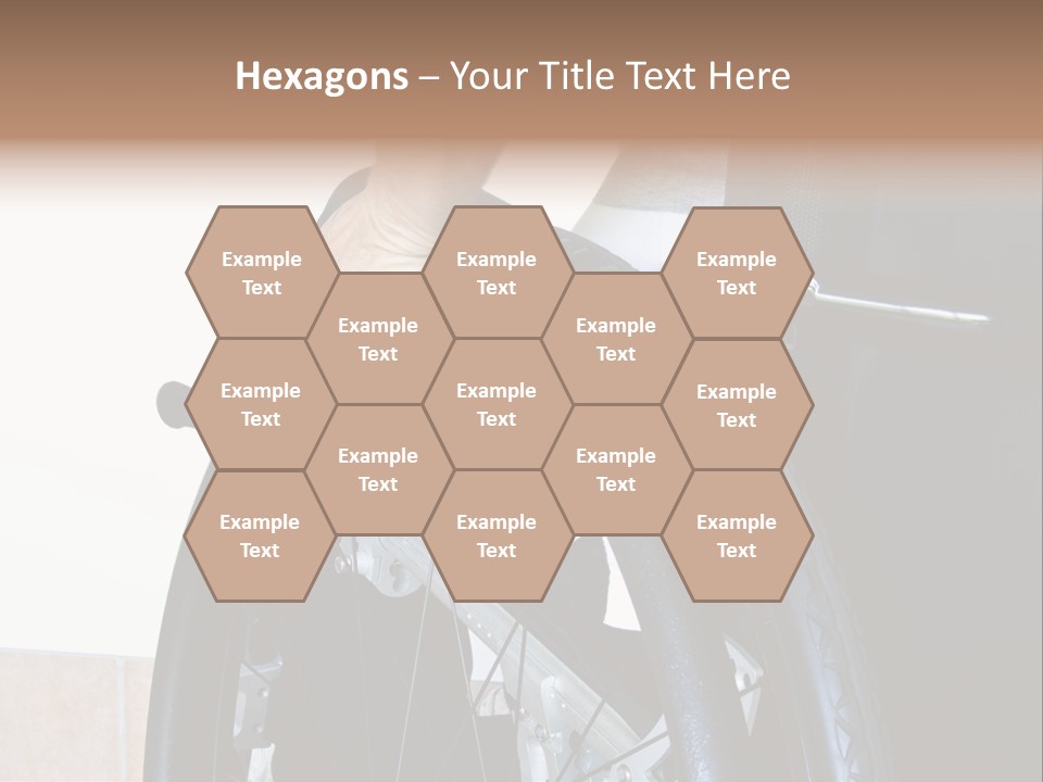 A Man In A Wheelchair Holding The Wheel Of A Wheel Chair PowerPoint Template