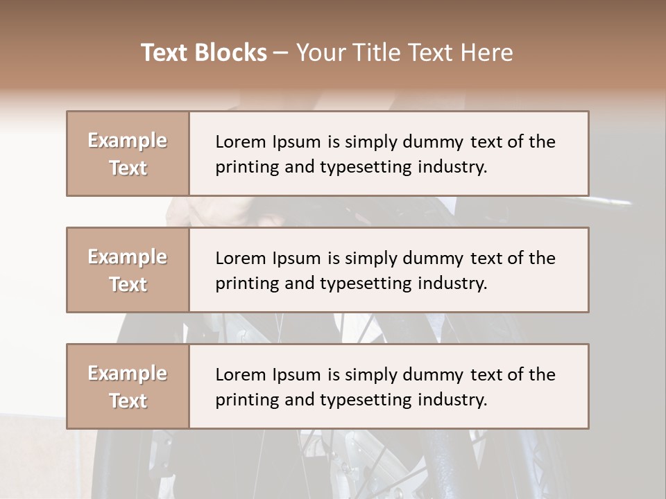 A Man In A Wheelchair Holding The Wheel Of A Wheel Chair PowerPoint Template