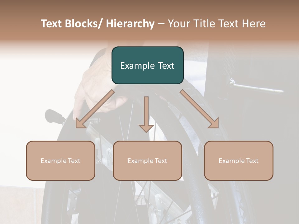 A Man In A Wheelchair Holding The Wheel Of A Wheel Chair PowerPoint Template