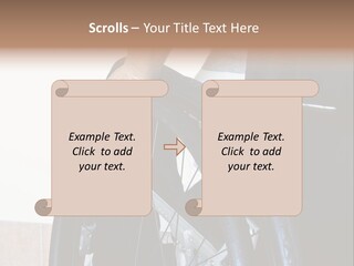 A Man In A Wheelchair Holding The Wheel Of A Wheel Chair PowerPoint Template