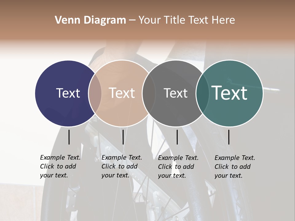 A Man In A Wheelchair Holding The Wheel Of A Wheel Chair PowerPoint Template