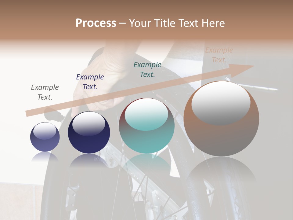 A Man In A Wheelchair Holding The Wheel Of A Wheel Chair PowerPoint Template