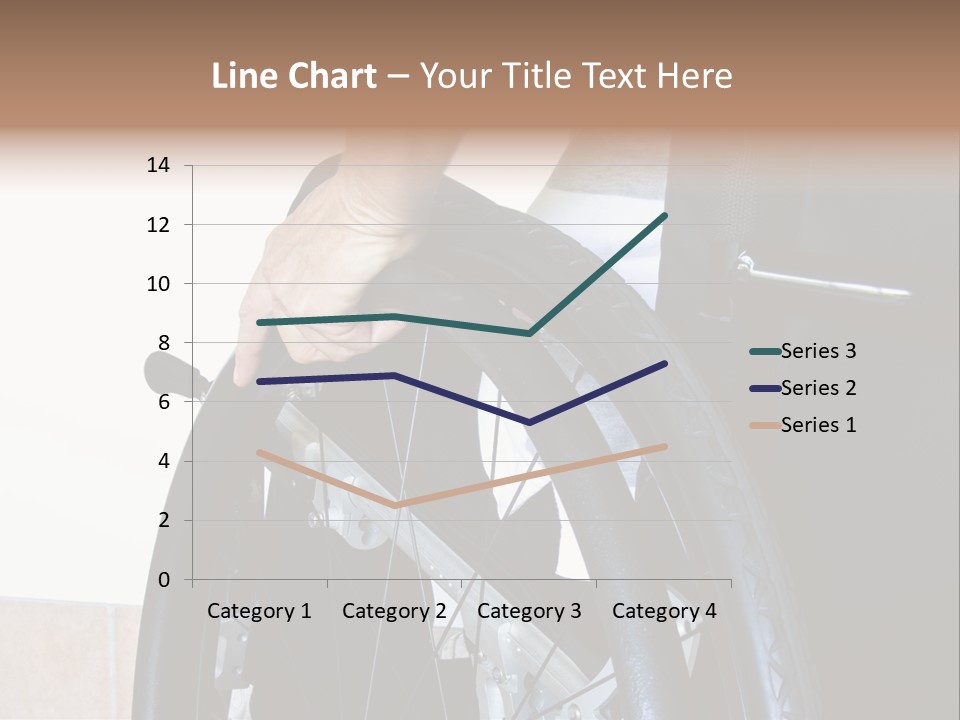 A Man In A Wheelchair Holding The Wheel Of A Wheel Chair PowerPoint Template