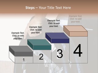 A Man In A Wheelchair Holding The Wheel Of A Wheel Chair PowerPoint Template