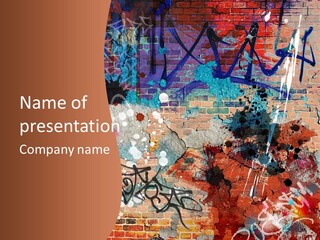 Trash Spraypaint Grungy PowerPoint Template