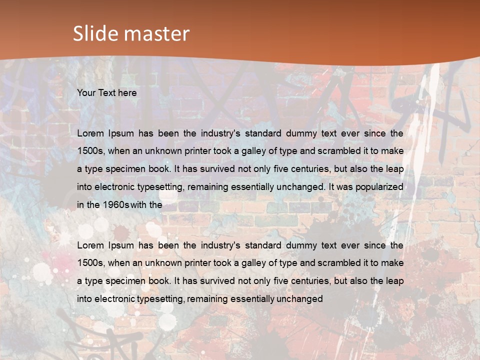 Trash Spraypaint Grungy PowerPoint Template