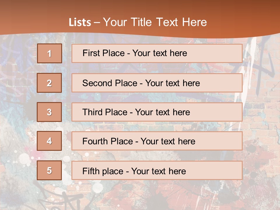 Trash Spraypaint Grungy PowerPoint Template