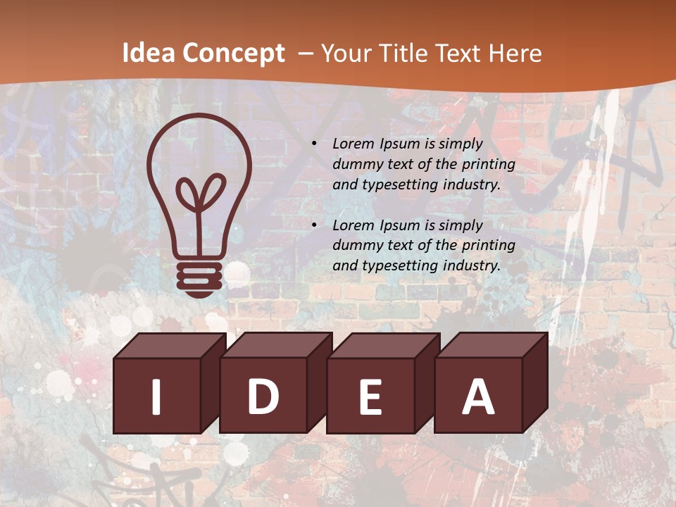 Trash Spraypaint Grungy PowerPoint Template