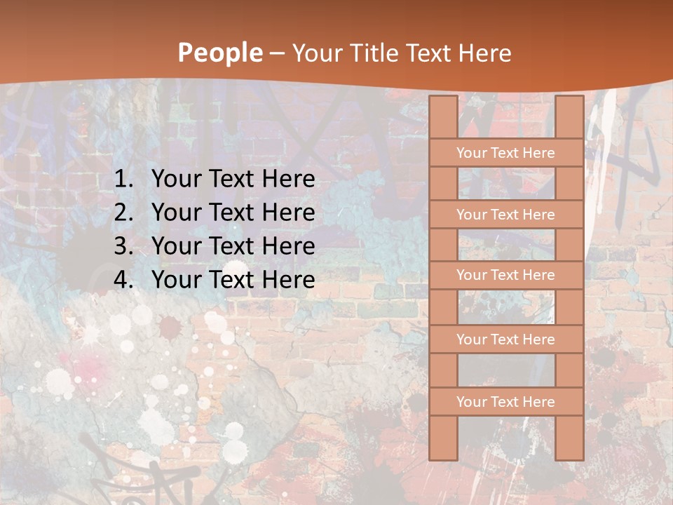 Trash Spraypaint Grungy PowerPoint Template