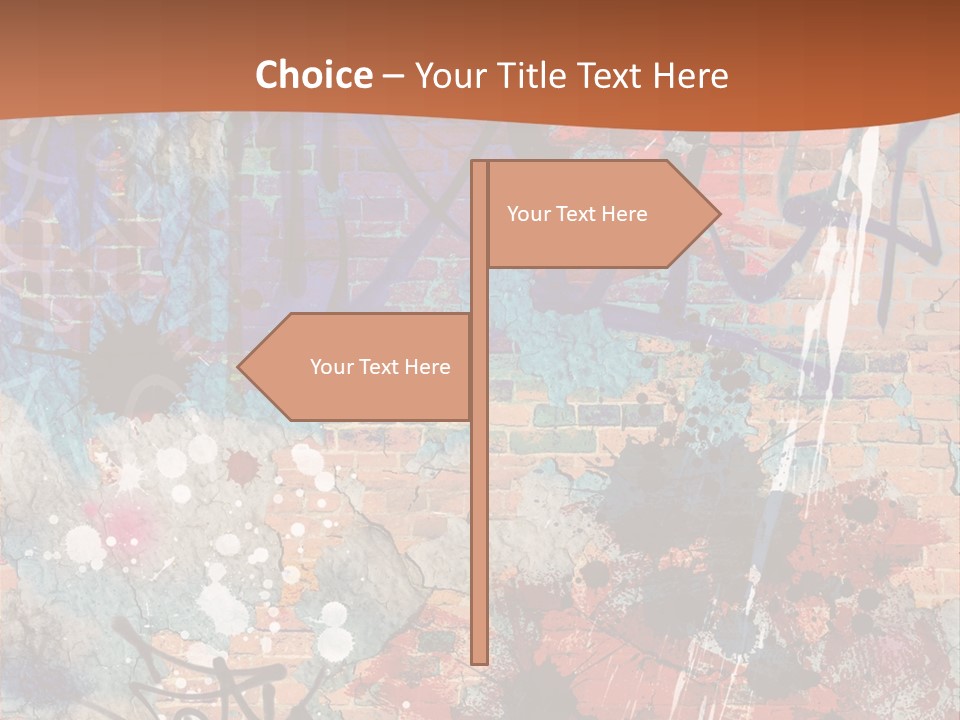 Trash Spraypaint Grungy PowerPoint Template