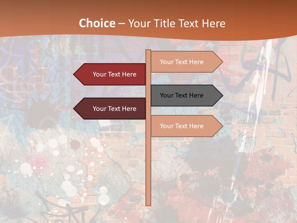 Trash Spraypaint Grungy PowerPoint Template