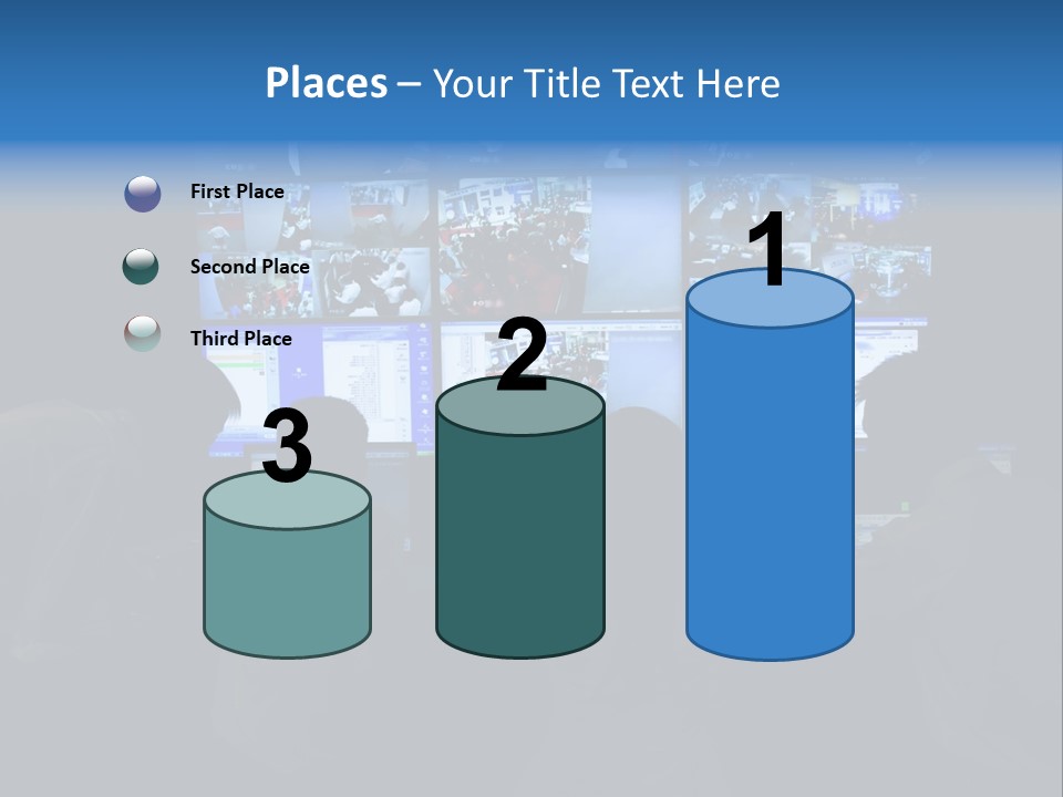 A Group Of People Sitting In Front Of Computer Screens PowerPoint Template