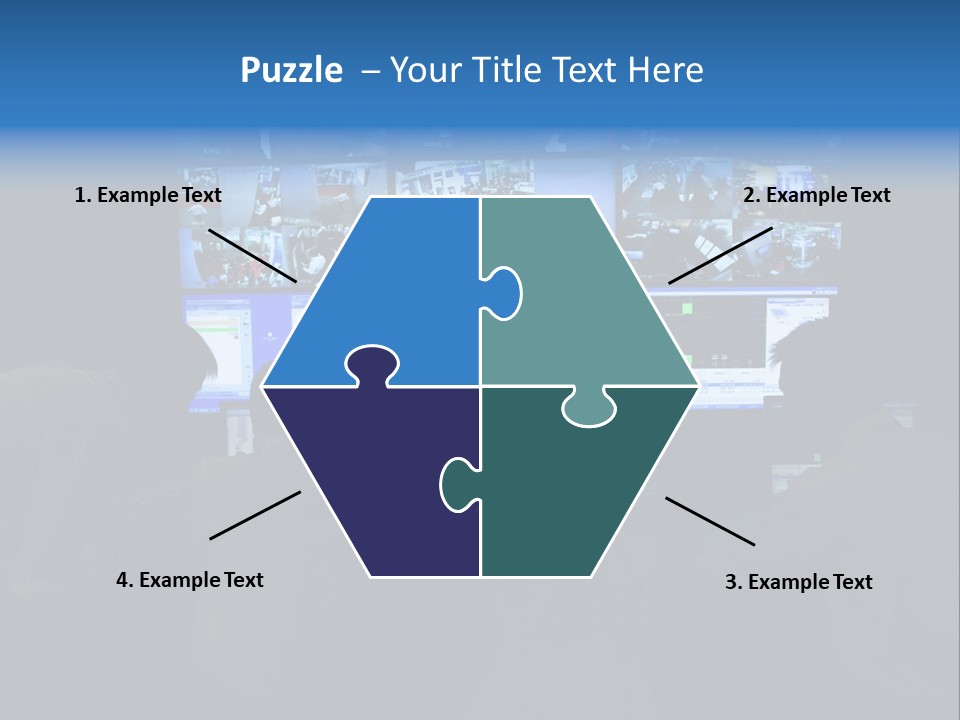 A Group Of People Sitting In Front Of Computer Screens PowerPoint Template