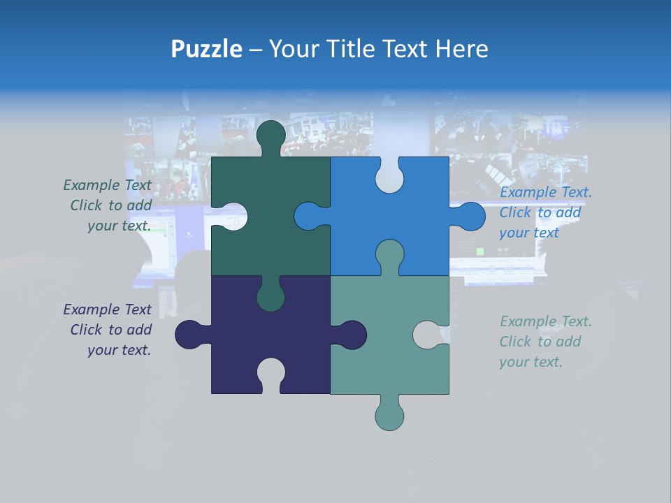 A Group Of People Sitting In Front Of Computer Screens PowerPoint Template