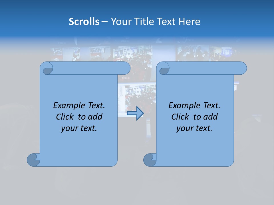 A Group Of People Sitting In Front Of Computer Screens PowerPoint Template
