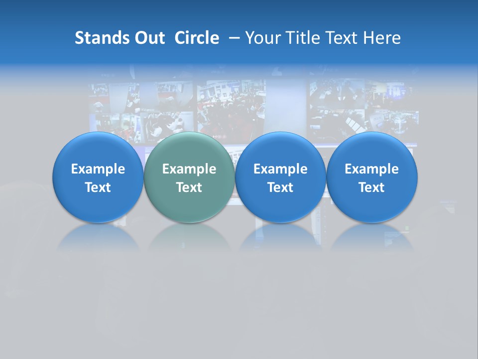 A Group Of People Sitting In Front Of Computer Screens PowerPoint Template