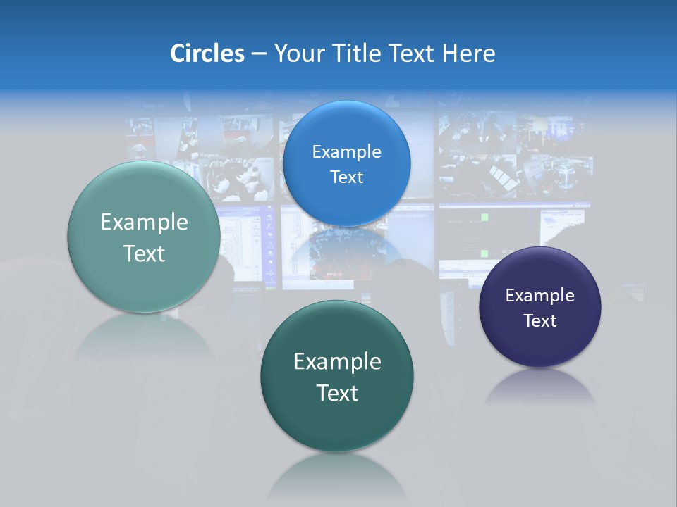 A Group Of People Sitting In Front Of Computer Screens PowerPoint Template