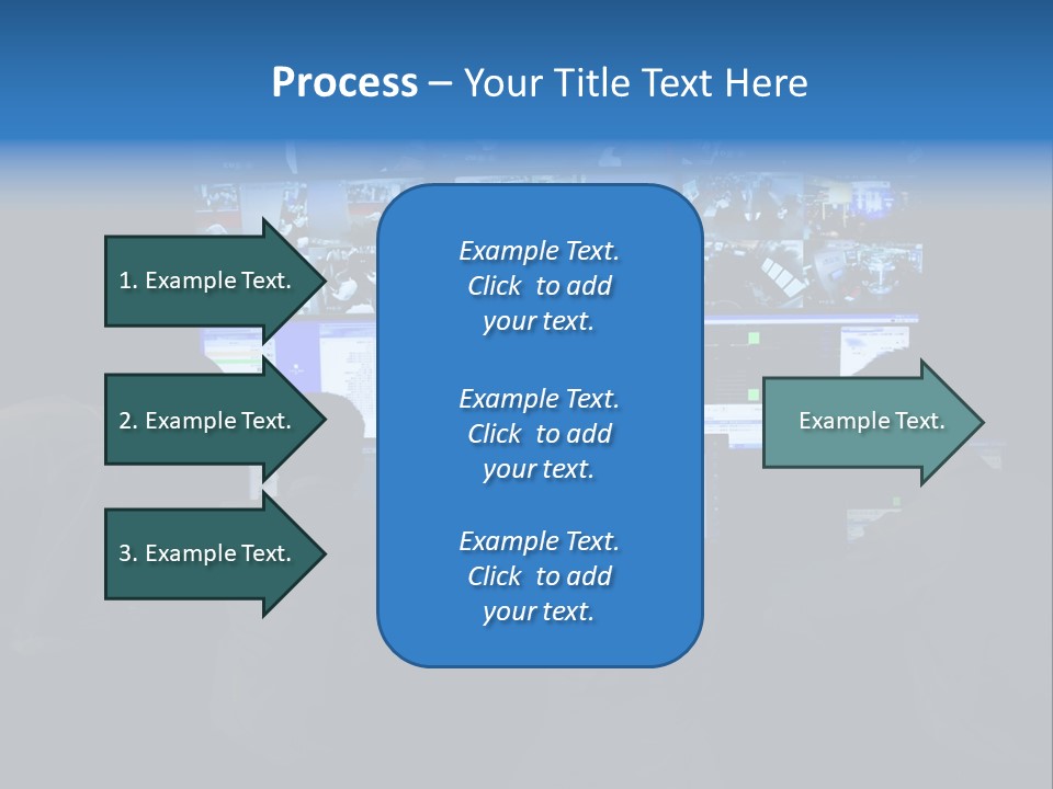 A Group Of People Sitting In Front Of Computer Screens PowerPoint Template
