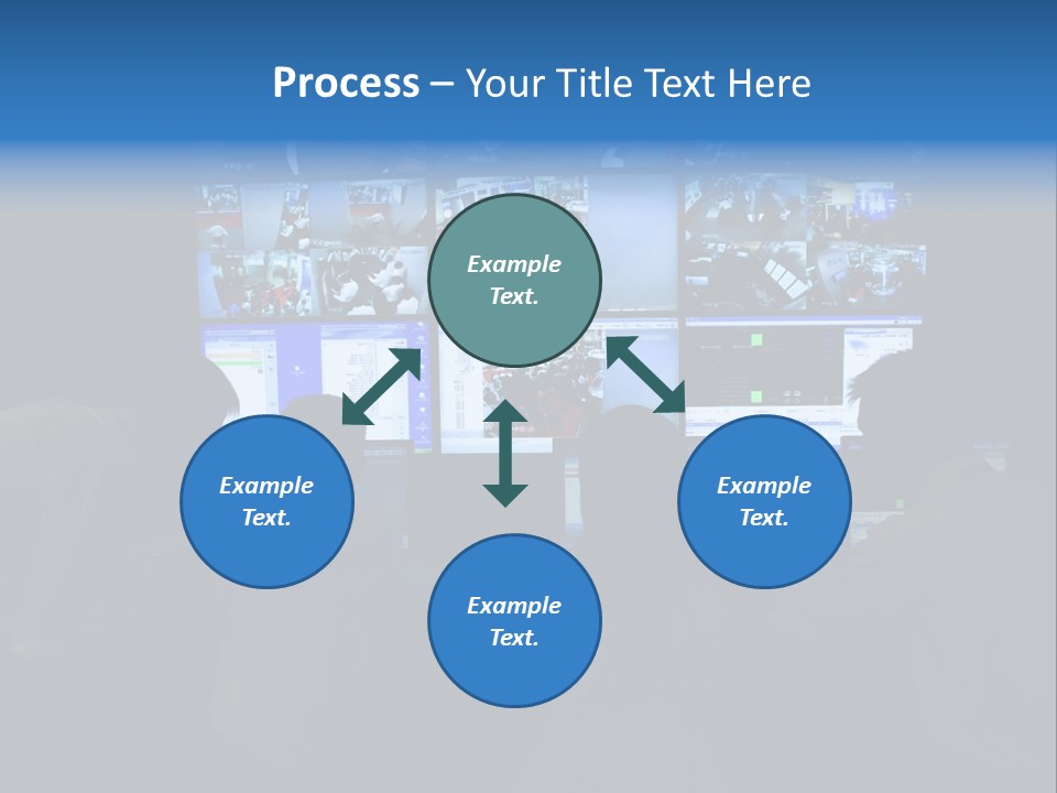 A Group Of People Sitting In Front Of Computer Screens PowerPoint Template