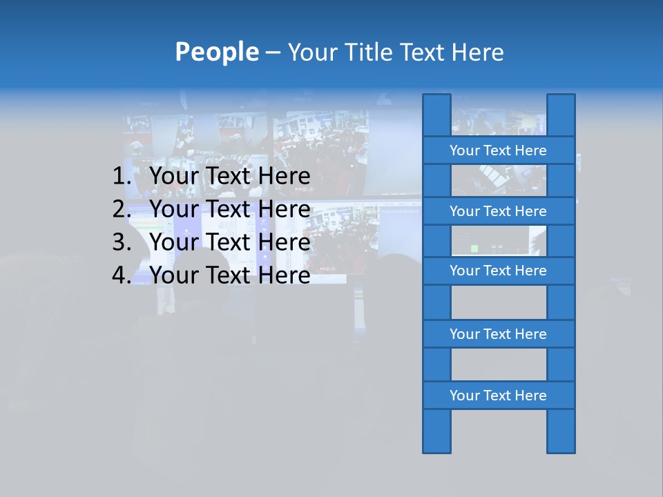 A Group Of People Sitting In Front Of Computer Screens PowerPoint Template