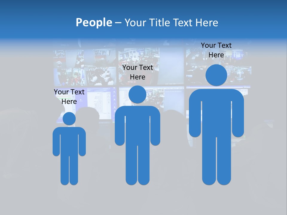A Group Of People Sitting In Front Of Computer Screens PowerPoint Template