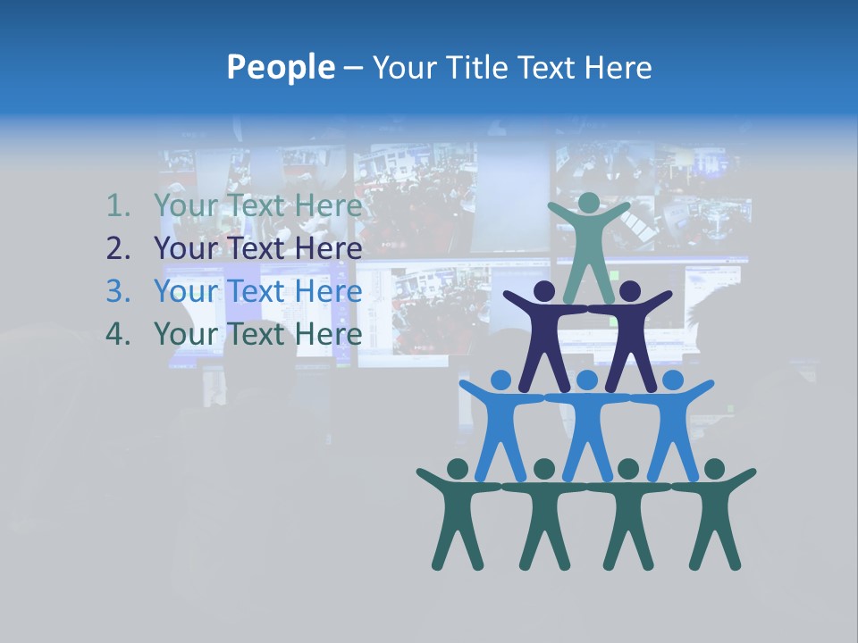 A Group Of People Sitting In Front Of Computer Screens PowerPoint Template