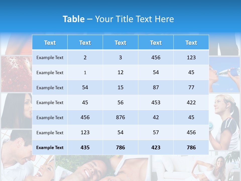 A Collage Of Photos With A Woman And A Man PowerPoint Template