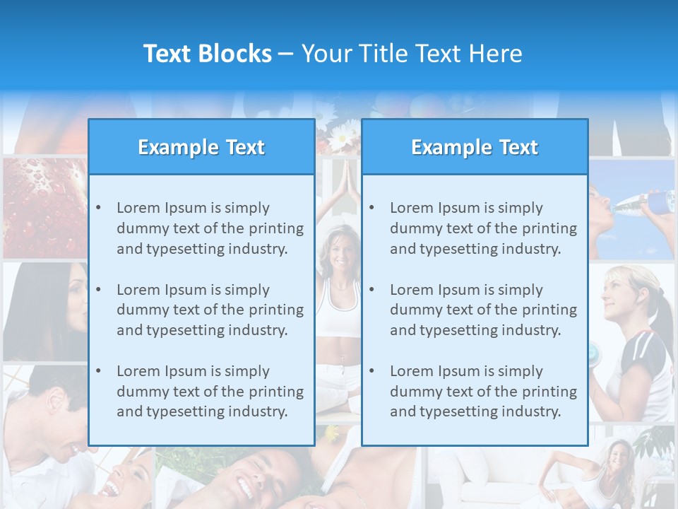 A Collage Of Photos With A Woman And A Man PowerPoint Template