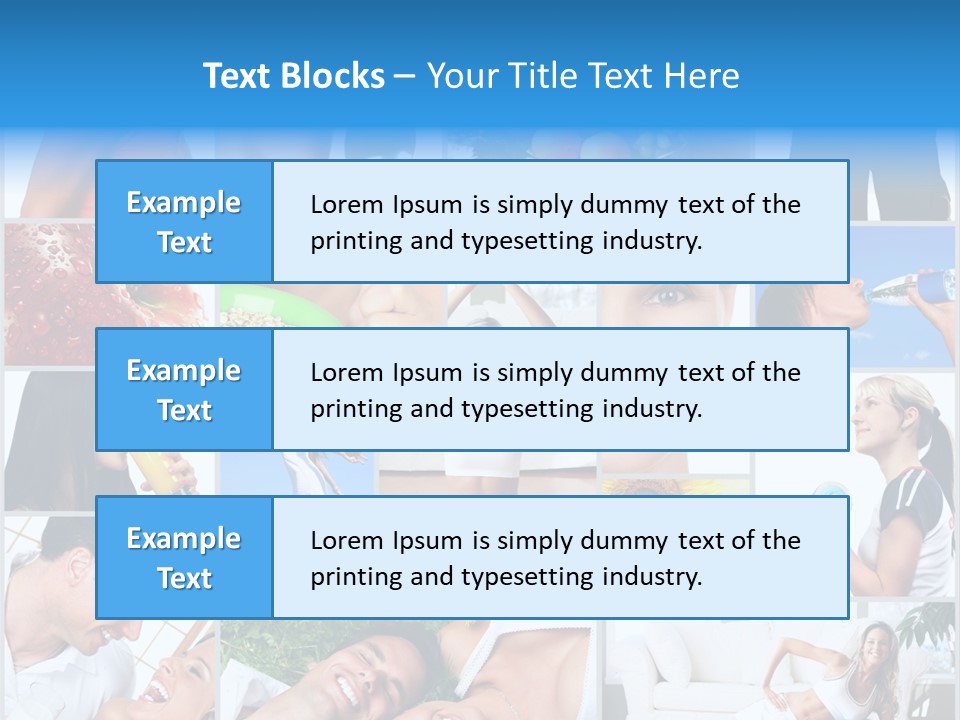 A Collage Of Photos With A Woman And A Man PowerPoint Template