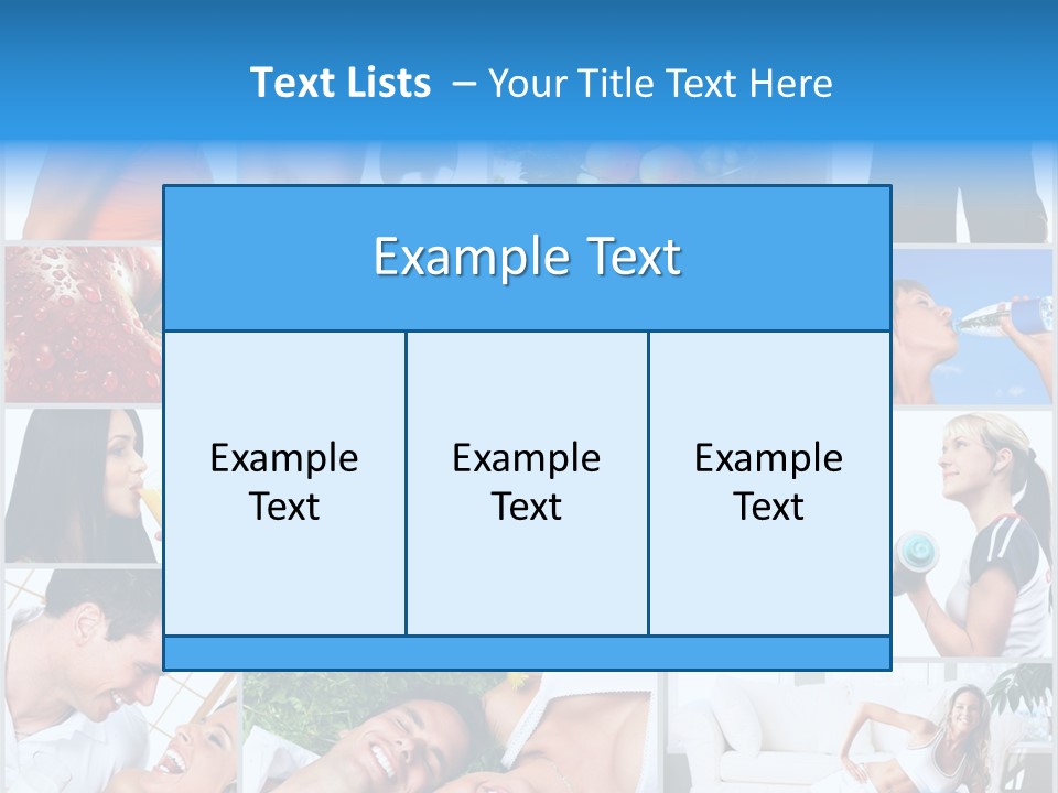 A Collage Of Photos With A Woman And A Man PowerPoint Template