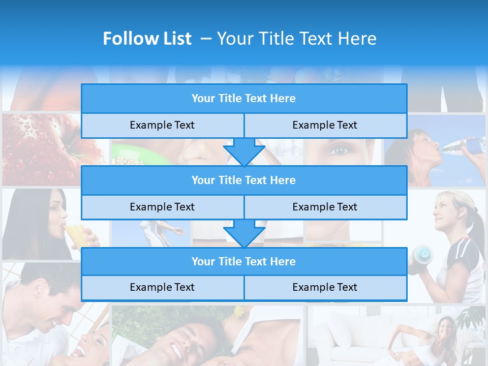 A Collage Of Photos With A Woman And A Man PowerPoint Template