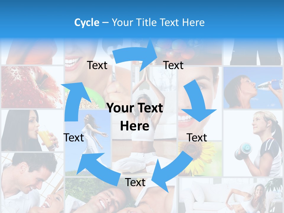 A Collage Of Photos With A Woman And A Man PowerPoint Template