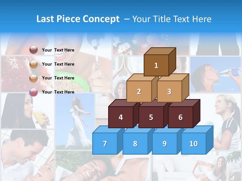 A Collage Of Photos With A Woman And A Man PowerPoint Template