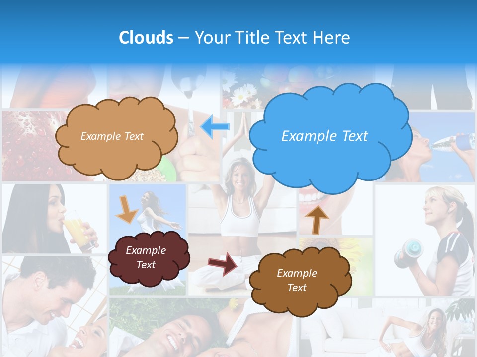 A Collage Of Photos With A Woman And A Man PowerPoint Template