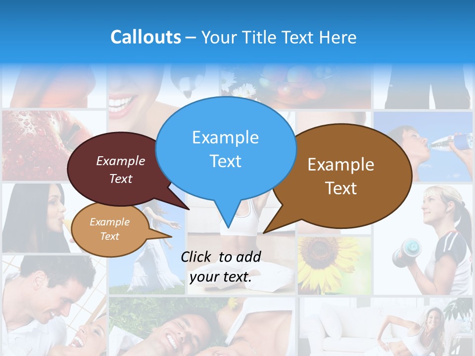 A Collage Of Photos With A Woman And A Man PowerPoint Template