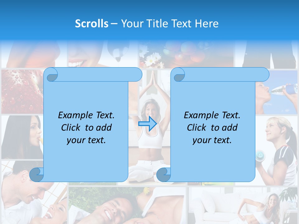 A Collage Of Photos With A Woman And A Man PowerPoint Template