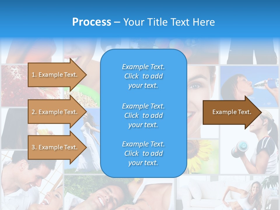 A Collage Of Photos With A Woman And A Man PowerPoint Template