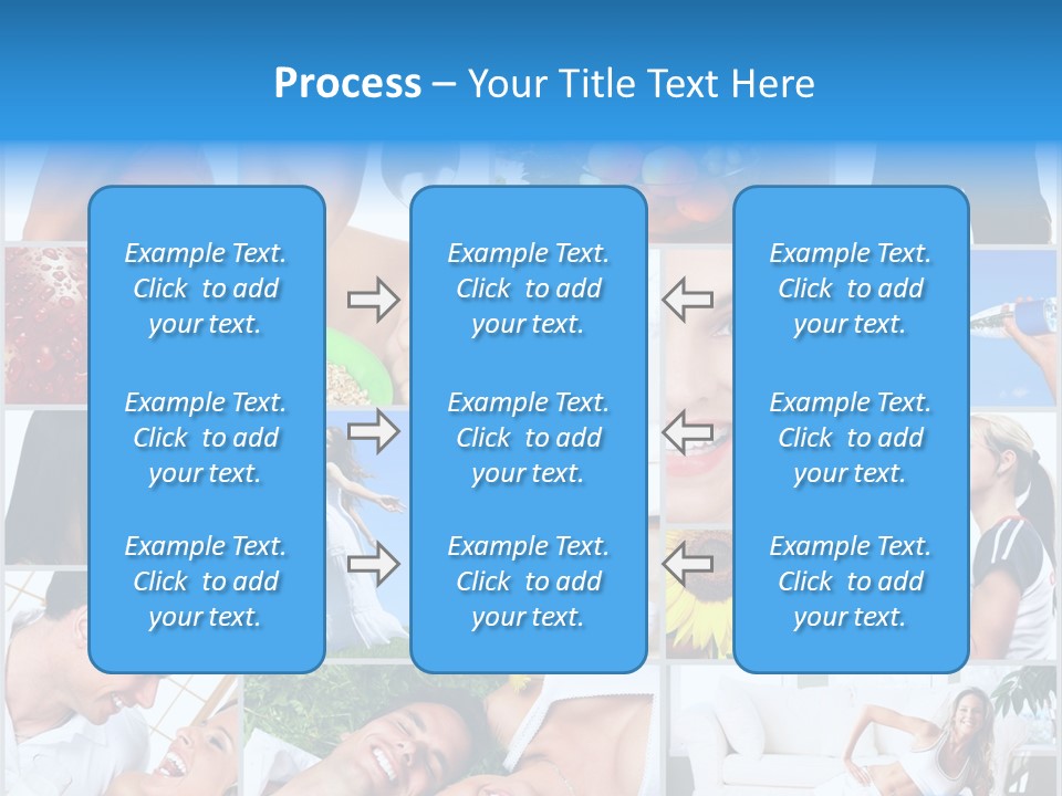 A Collage Of Photos With A Woman And A Man PowerPoint Template
