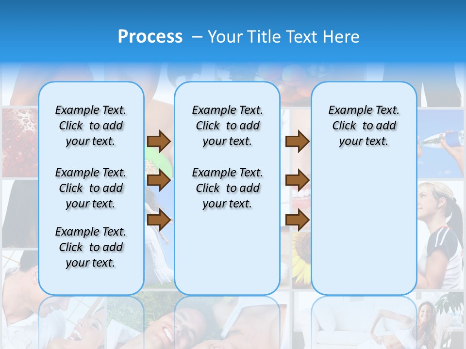 A Collage Of Photos With A Woman And A Man PowerPoint Template