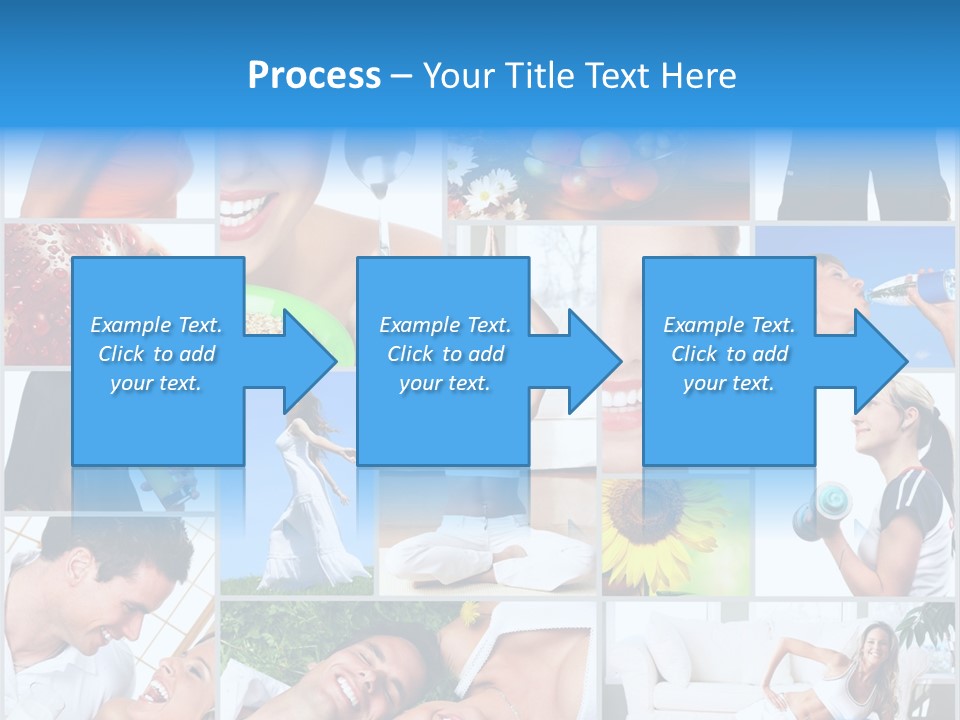 A Collage Of Photos With A Woman And A Man PowerPoint Template