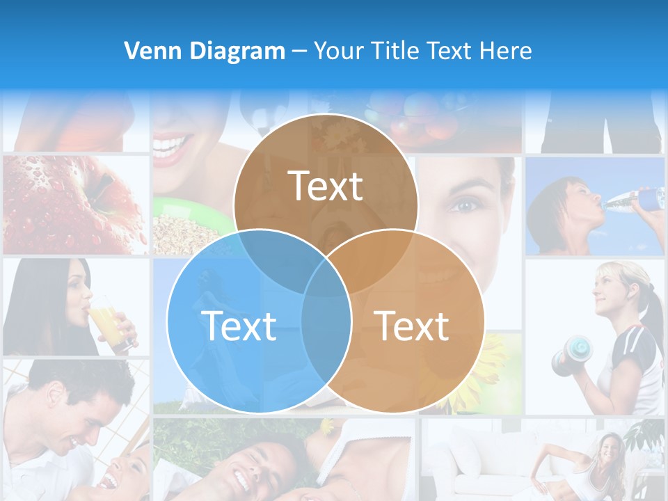 A Collage Of Photos With A Woman And A Man PowerPoint Template