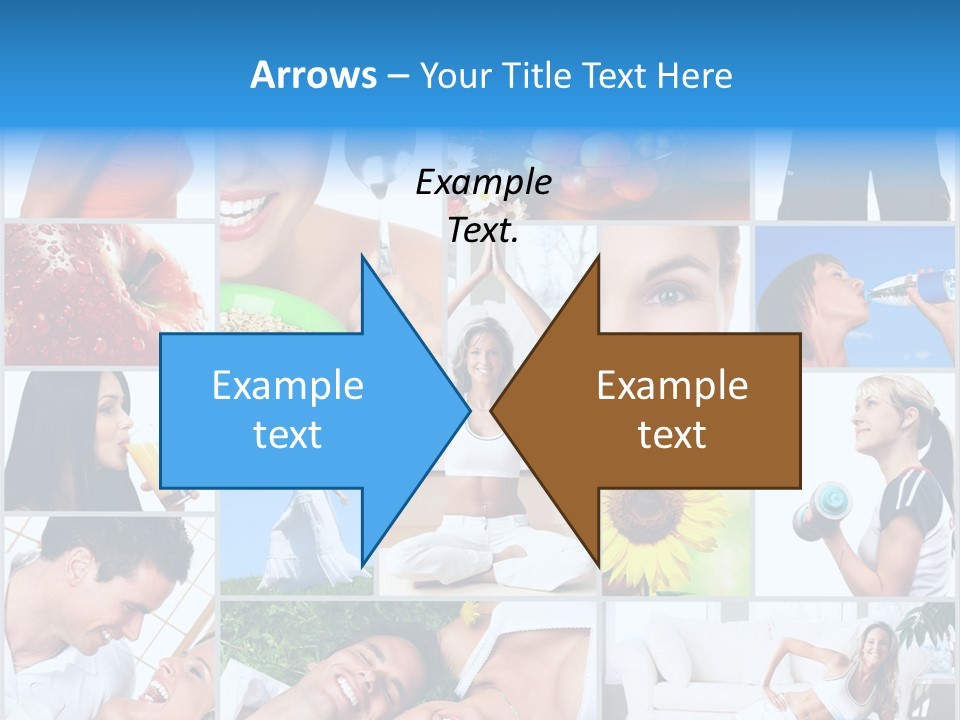 A Collage Of Photos With A Woman And A Man PowerPoint Template