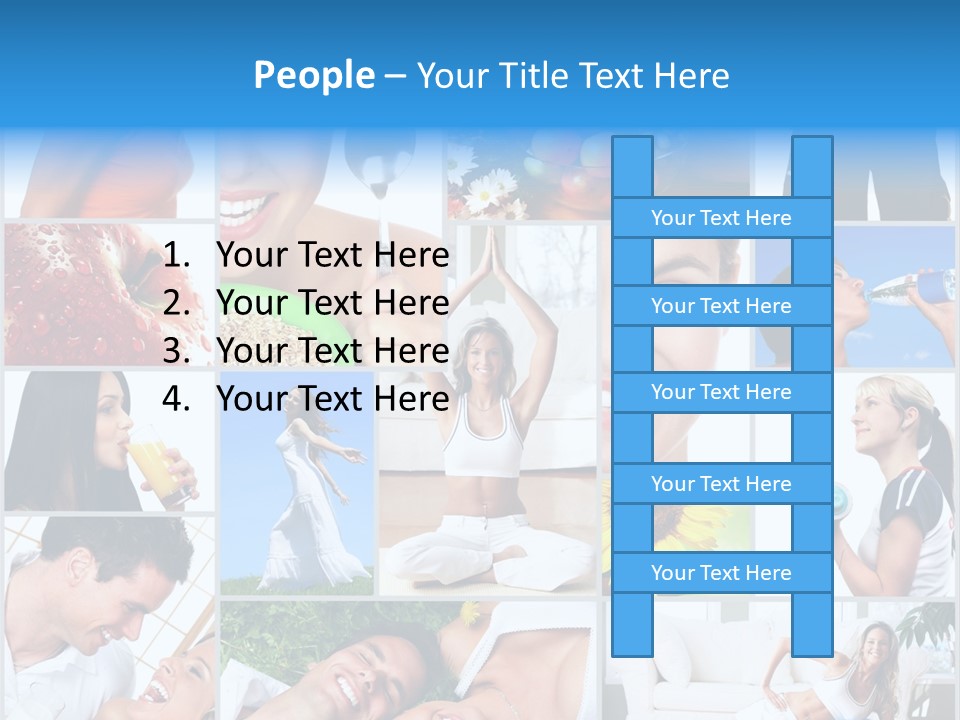 A Collage Of Photos With A Woman And A Man PowerPoint Template