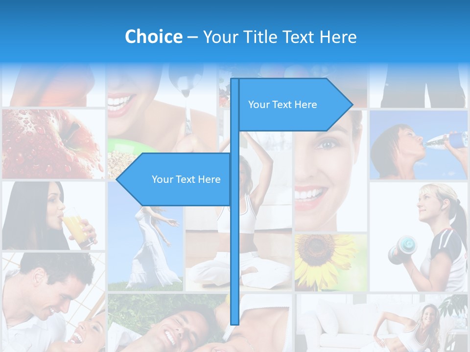 A Collage Of Photos With A Woman And A Man PowerPoint Template