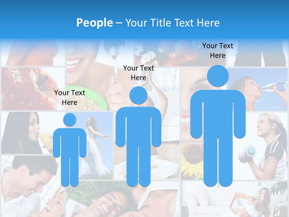 A Collage Of Photos With A Woman And A Man PowerPoint Template