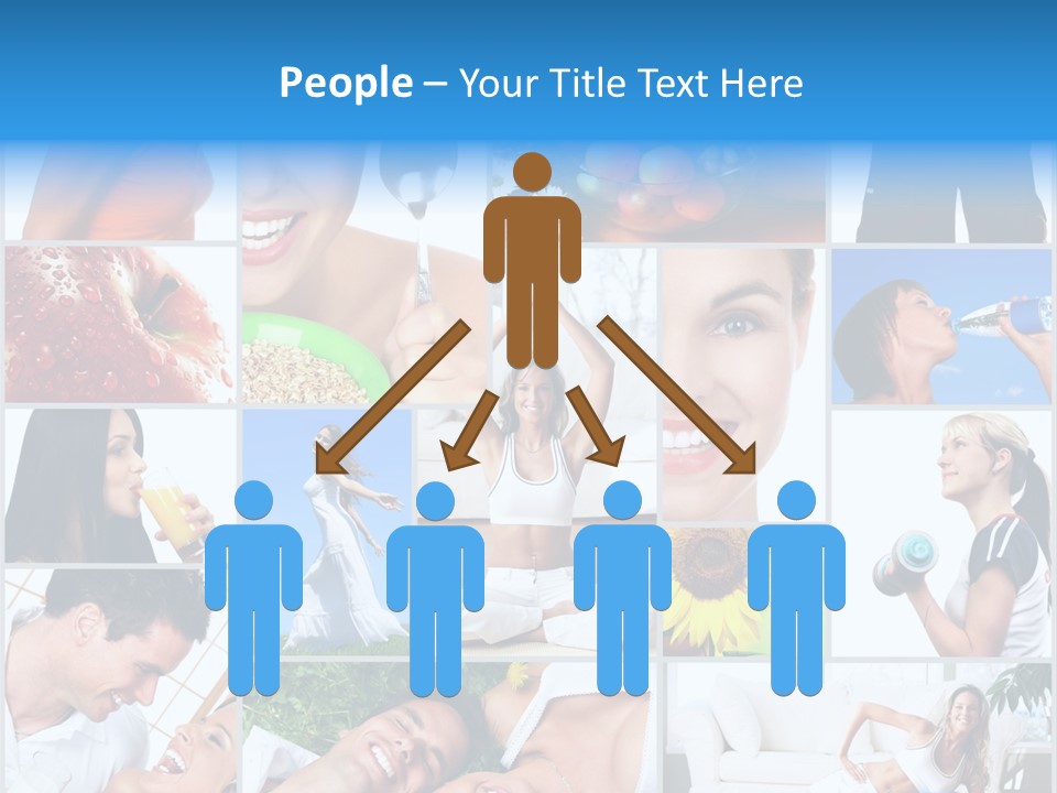 A Collage Of Photos With A Woman And A Man PowerPoint Template