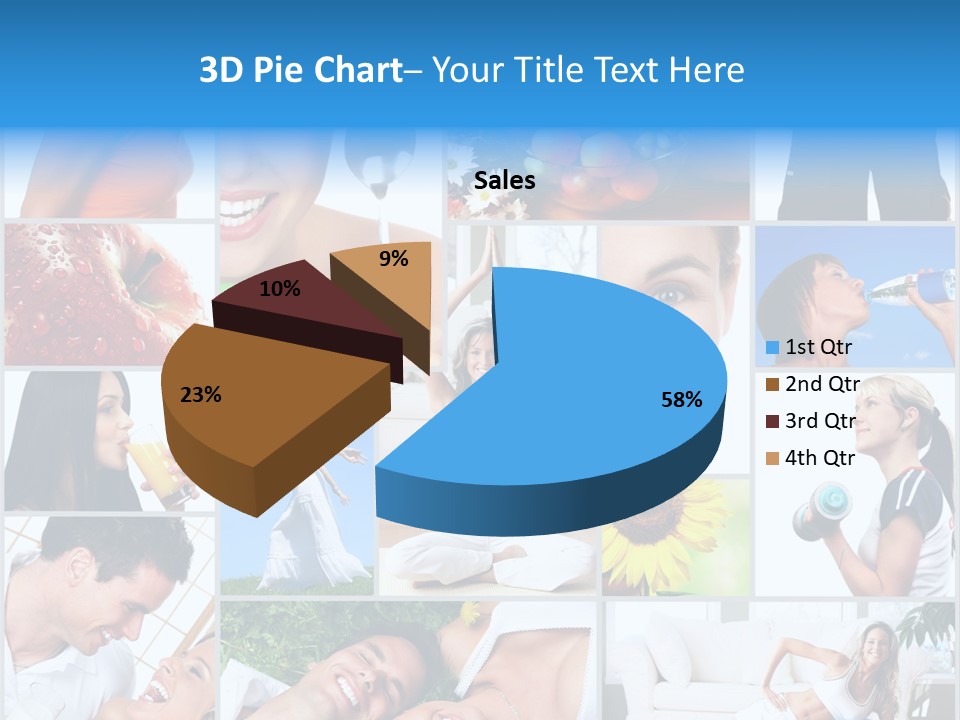 A Collage Of Photos With A Woman And A Man PowerPoint Template