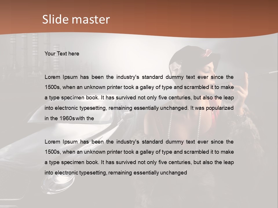 Night Fashion Chimney PowerPoint Template